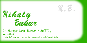 mihaly bukur business card